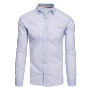 White men's shirt with patterns DX1886 vyobraziť