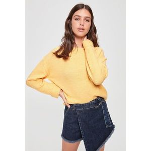 Trendyol Yellow Bicycle Collar Knitwear Sweater vyobraziť