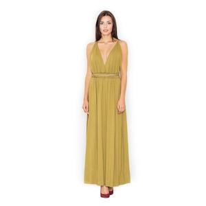 Figl Woman's Dress M483 Light Olive vyobraziť