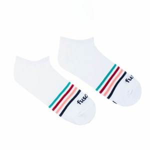 Biele pruhované členkové ponožky Fusakle vyobraziť