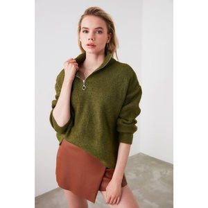 Trendyol Khai Zip Knitwear Sweater vyobraziť