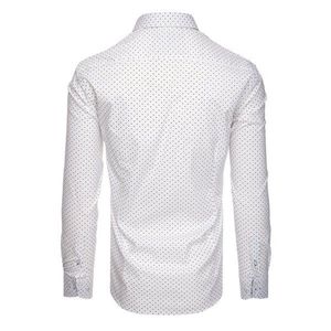 White men's shirt with patterns DX1941 vyobraziť