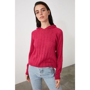 Trendyol Fuchsya Hooded Knitwear Sweater vyobraziť