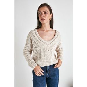 Trendyol Stone Knit Detailed Knitwear Sweater vyobraziť