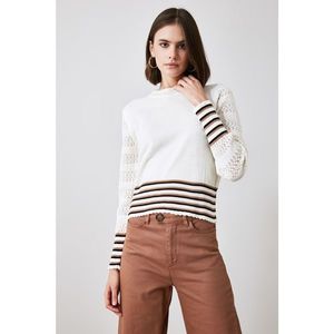 Trendyol Ekru Knitwear Sweater vyobraziť