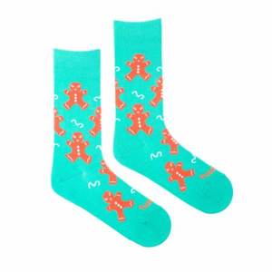 Tyrkysové vzorované ponožky Fusakle Trouba vyobraziť