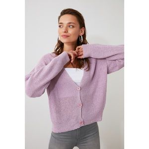 Trendyol Lila Button Detailed Knitwear Cardigan vyobraziť