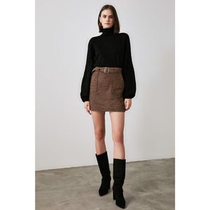 Trendyol Brown Belted Skirt vyobraziť