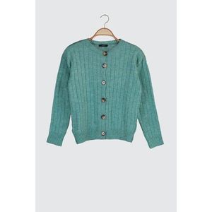 Trendyol Mint Button Knitwear Sweater vyobraziť
