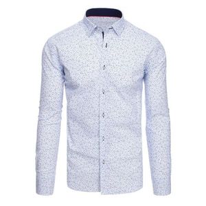 White men's shirt with patterns DX1875 vyobraziť