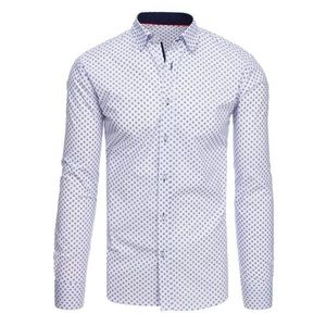 White men's shirt with patterns DX1880 vyobraziť