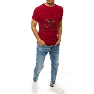 Men's T-shirt with a maroon RX4210 print vyobraziť