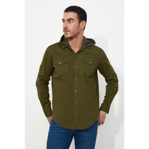 Trendyol Hakkari Men's Denim Hooded Jacket Shirt vyobraziť