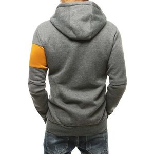Dark gray men's hooded sweatshirt BX4862 vyobraziť