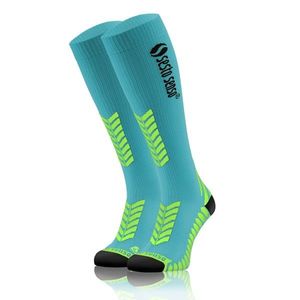 Sesto Senso Unisex's Running High Knee Socks Turquoise vyobraziť