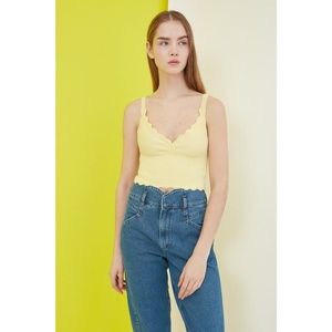 Trendyol Yellow Crop Knitwear Blouse vyobraziť