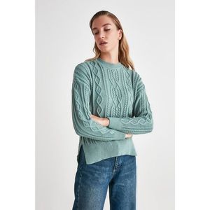 Trendyol Mint Knitting Detailed Knitwear Sweater vyobraziť