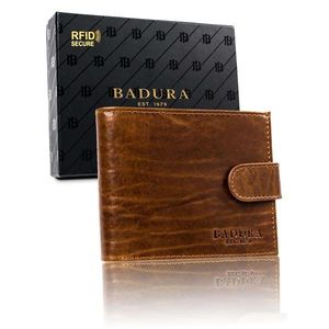 BADURA Light brown men´s leather wallet vyobraziť