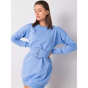 RUE PARIS Blue sweatshirt dress vyobraziť