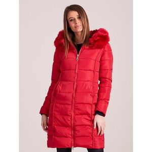 Red quilted jacket for winter vyobraziť