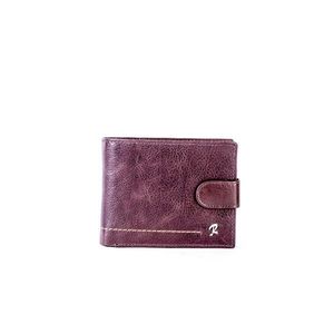 Natural brown leather wallet with a latch vyobraziť