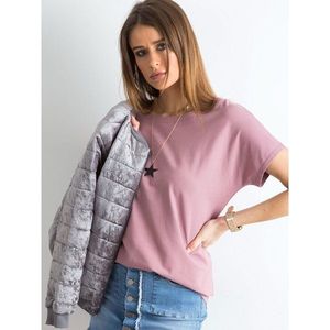 T-shirt with a dusty pink back neckline vyobraziť