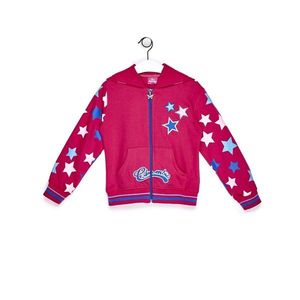 Dark pink sweatshirt for a girl with stars vyobraziť