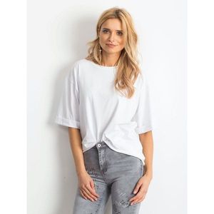 Plain cotton white blouse vyobraziť