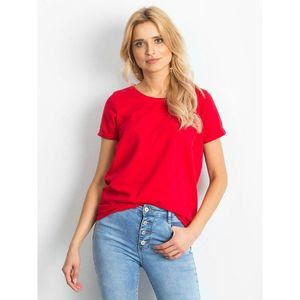 Basic red women´s cotton t-shirt vyobraziť