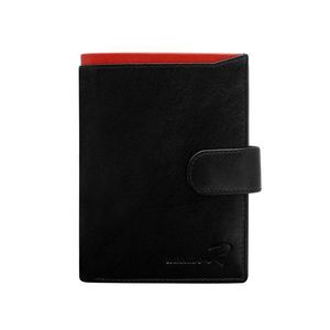 Leather wallet for a man with a red cube vyobraziť