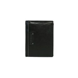 Men´s vertical black leather wallet vyobraziť