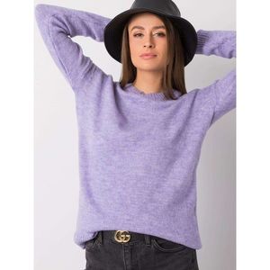RUE PARIS Purple knitted sweater vyobraziť