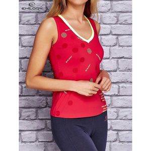FOR FITNESS Pink and gray sports top vyobraziť