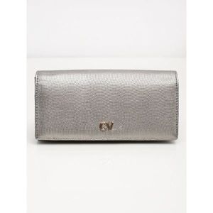 Elongated silver faux leather wallet vyobraziť