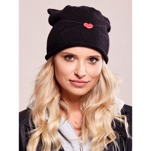 Black women´s cap with ears vyobraziť