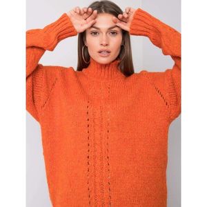 RUE PARIS Ladies´ orange turtleneck sweater vyobraziť