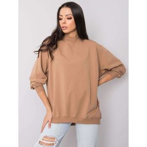 Basic camel cotton sweatshirt vyobraziť