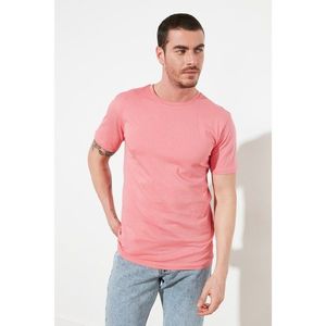 Trendyol Pink Basic Men's Regular Fit Bike Collar Short Sleeve T-Shirt vyobraziť