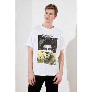 Trendyol White Male Oversize T-Shirt vyobraziť