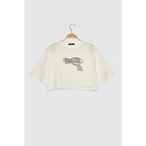 Trendyol Crop Knitted T-Shirt vyobraziť