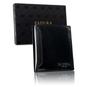 BADURA Black leather wallet for a man vyobraziť