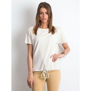 Women´s cotton t-shirt, light beige vyobraziť