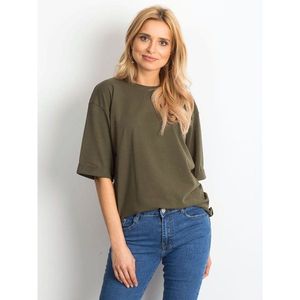 Plain cotton khaki blouse vyobraziť