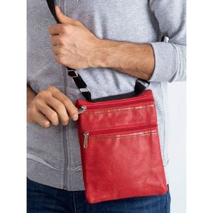 Men´s red eco-leather postman bag vyobraziť