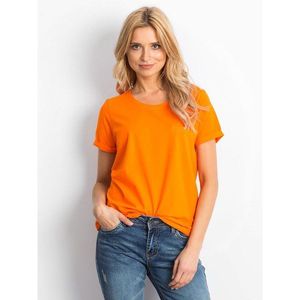 Basic fluo orange cotton t-shirt for women vyobraziť
