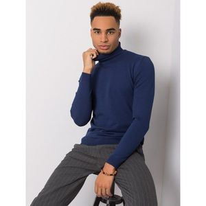 Dark blue men´s LIWALI turtleneck sweater vyobraziť