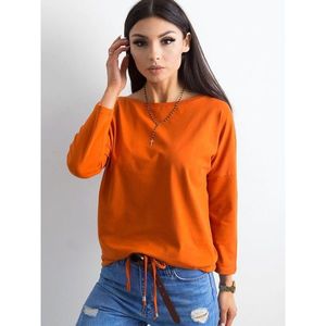 Women´s dark orange cotton blouse vyobraziť