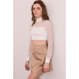 BSL Beige mini skirt vyobraziť