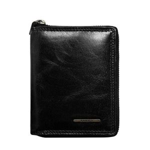 Men´s wallet for a man with a black zipper closure vyobraziť