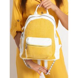 White and yellow backpack vyobraziť